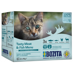 Bozita Tasty Meat & Fish, kastike 12x85g